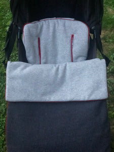 Matelas de poussette gris jogging